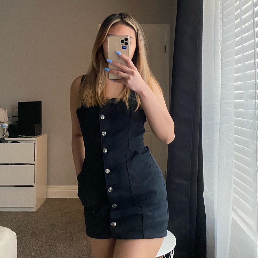 black denim dress